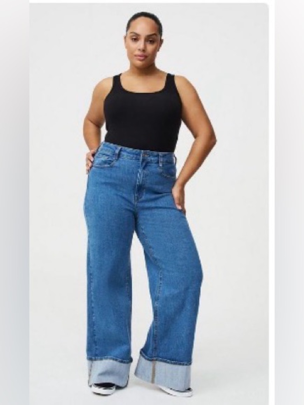 NWT Plus Classic High-Rise Wide Leg Jeans - Blue